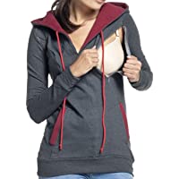 Los mejores  - Zeta Ville - Sudadera de Lactancia Apertura de Cremallera - para Mujer - 124c